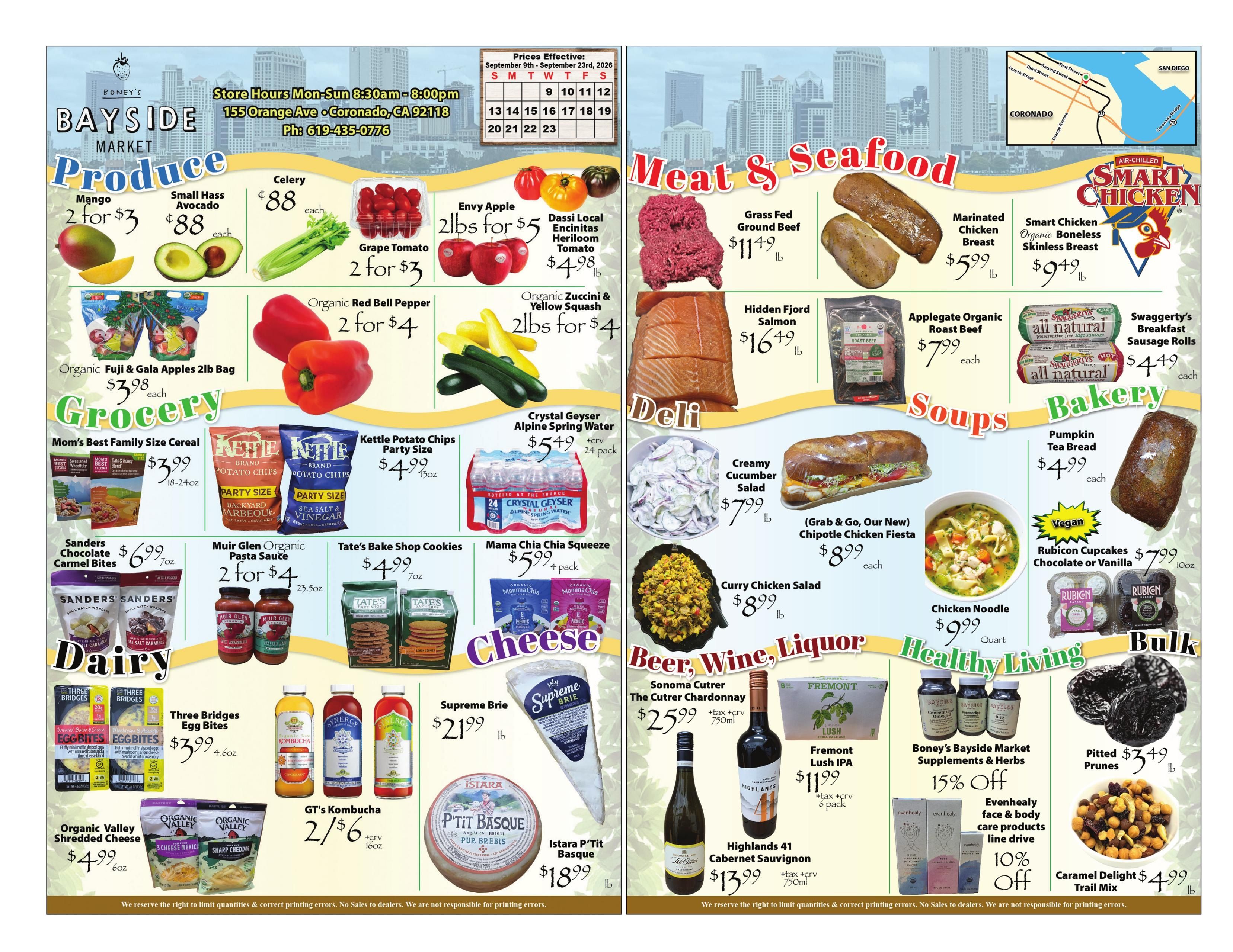 Boney’s Bayside Market Weekly Ad September 16 - 23, 2026