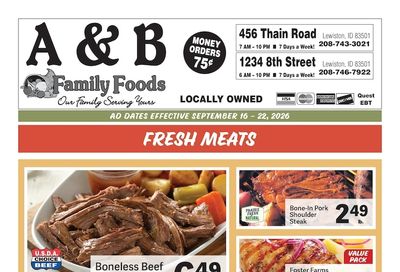 A&B Family Foods Weekly Ad September 16 - 22, 2026