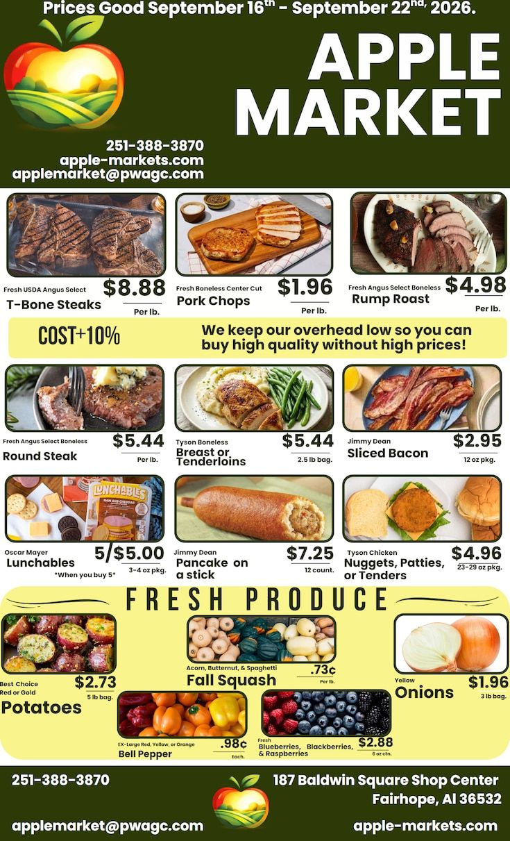 Apple Market Fairhope Weekly Ad September 16 - 22, 2026
