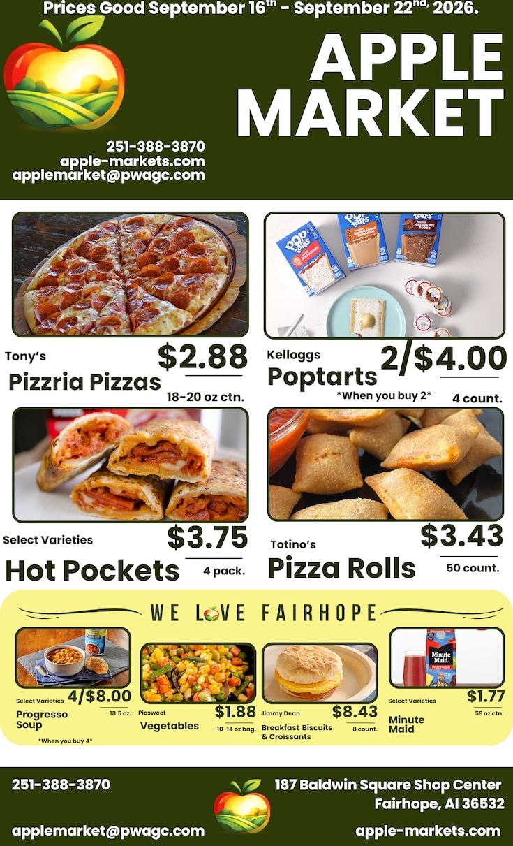 Apple Market Fairhope Weekly Ad September 16 - 22, 2026