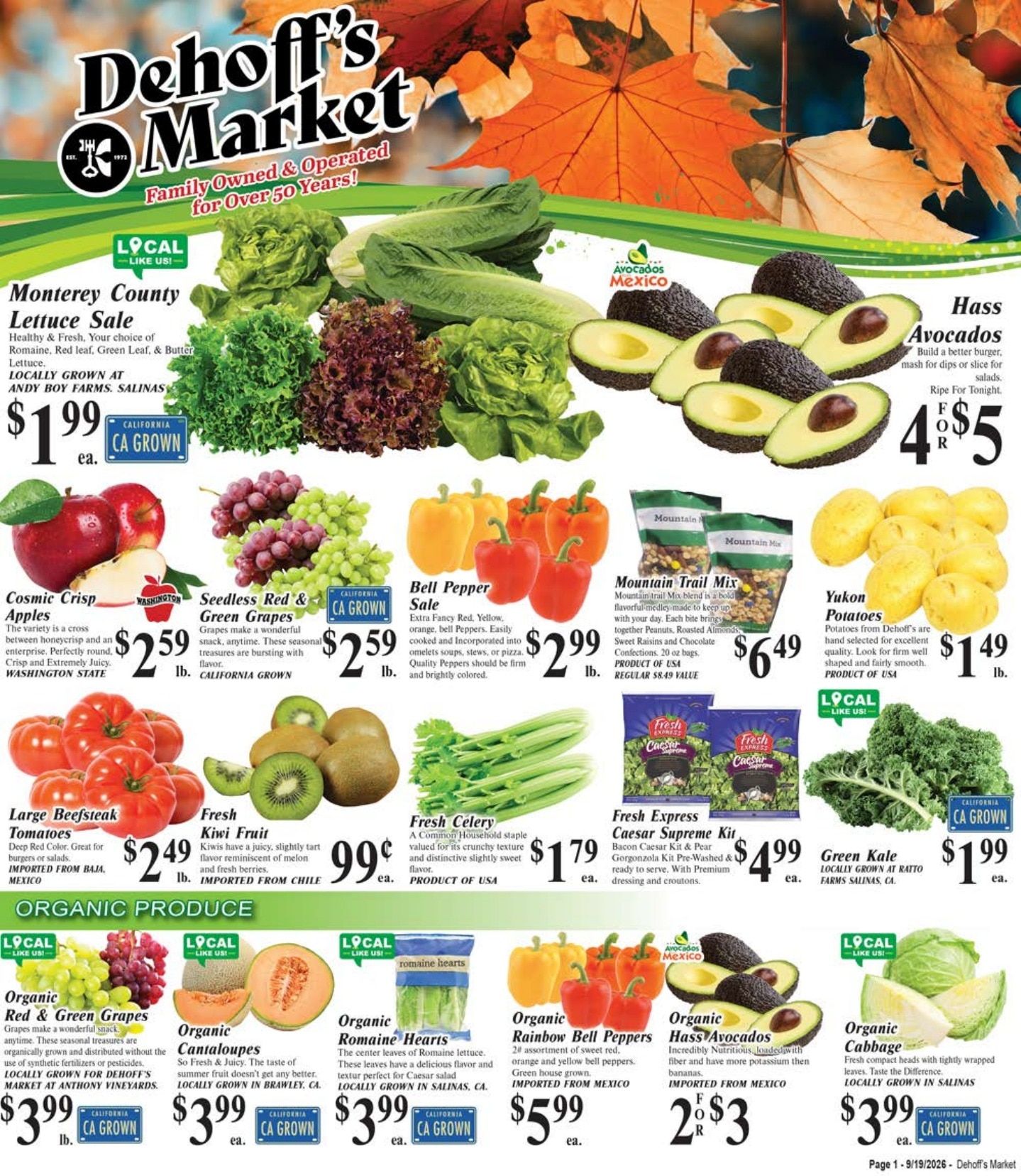 Dehoff's Key Markets (Redwood City Area, CA) Weekly Ad September 16 - 21, 2026