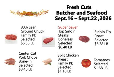 Fresh Cuts of Seagrove Weekly Ad September 16 - 22, 2026