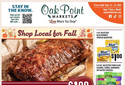 Oak Point Fresh Market Weekly Ad September 16 - 22, 2026