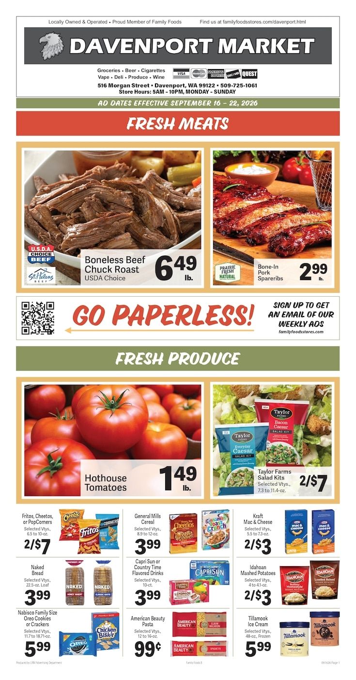 Davenport Market Weekly Ad September 16 - 22, 2026