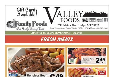 Deer Lodge Valley Foods Weekly Ad September 16 - 22, 2026
