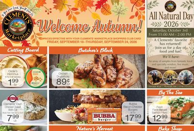 Clements' Marketplace (Plymouth, MA) Weekly Ad September 18 - 24, 2026