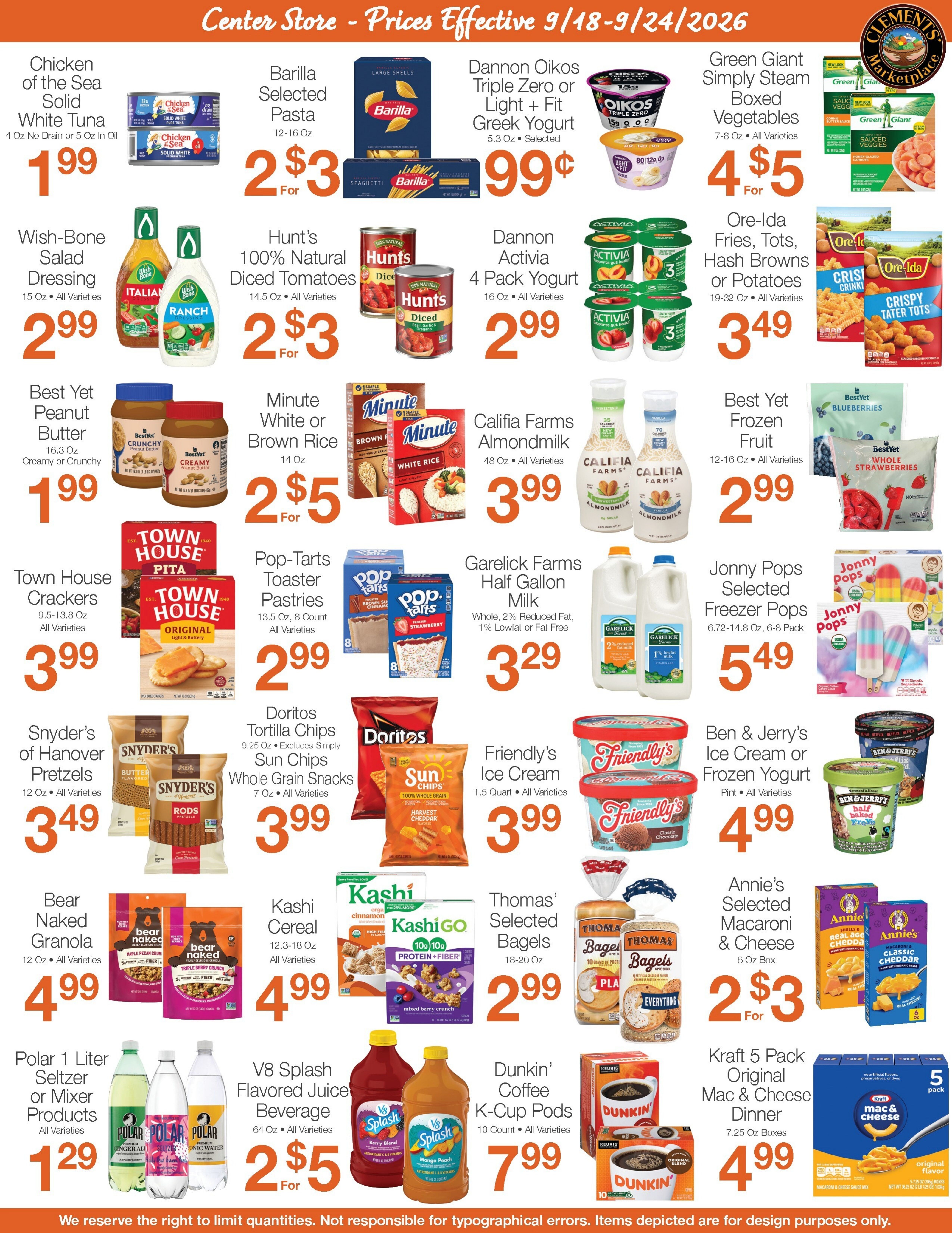 Clements' Marketplace (Plymouth, MA) Weekly Ad September 18 - 24, 2026