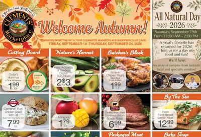 Clements' Marketplace (Rhode Island) Weekly Ad September 18 - 24, 2026