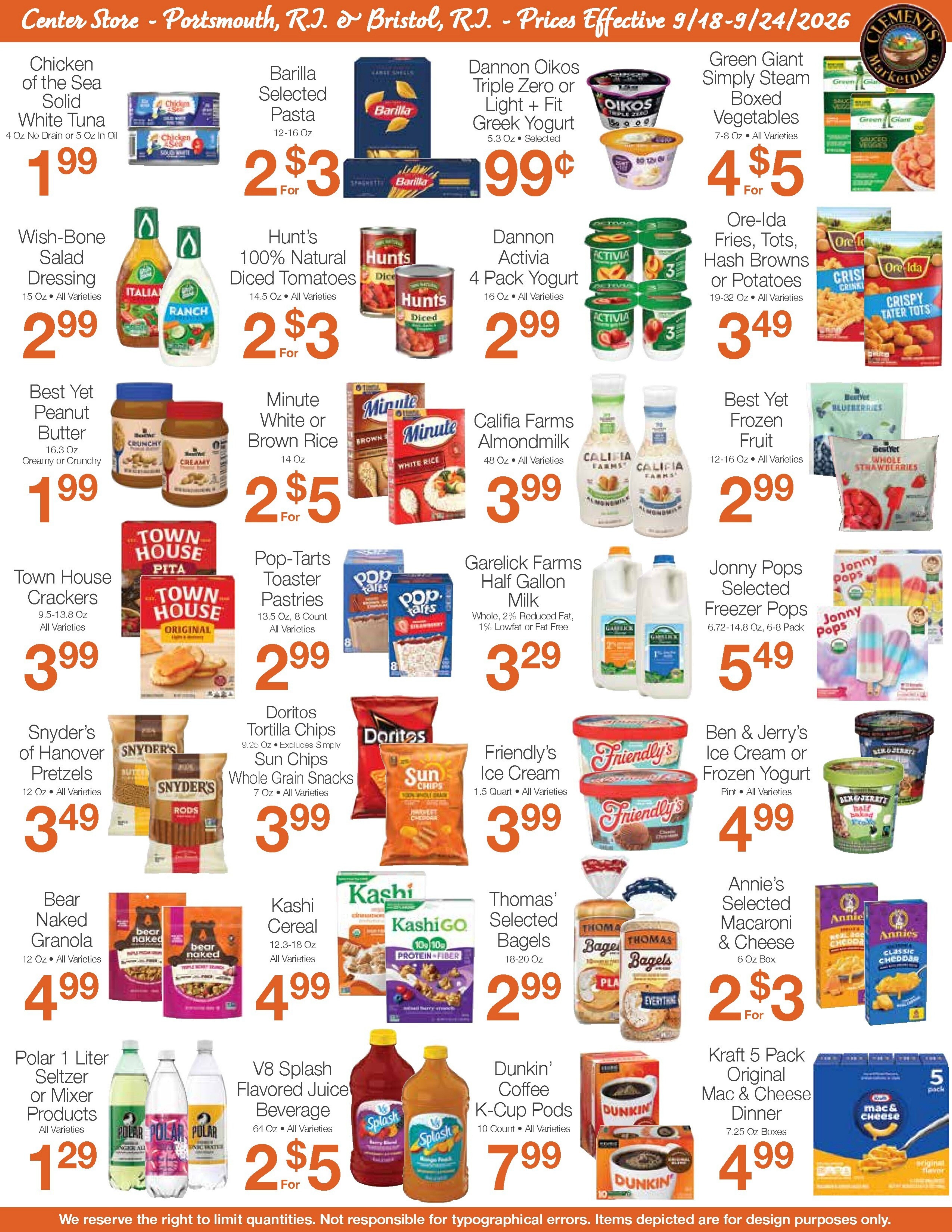 Clements' Marketplace (Rhode Island) Weekly Ad September 18 - 24, 2026