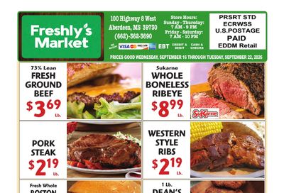 Freshly's Market Weekly Ad September 16 - 22, 2026