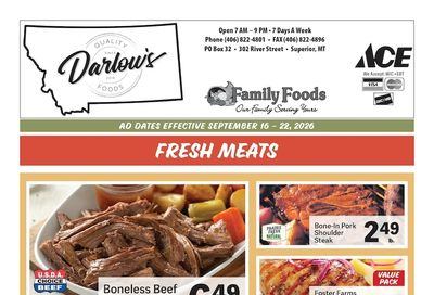 Darlow's Quality Foods Weekly Ad September 16 - 22, 2026