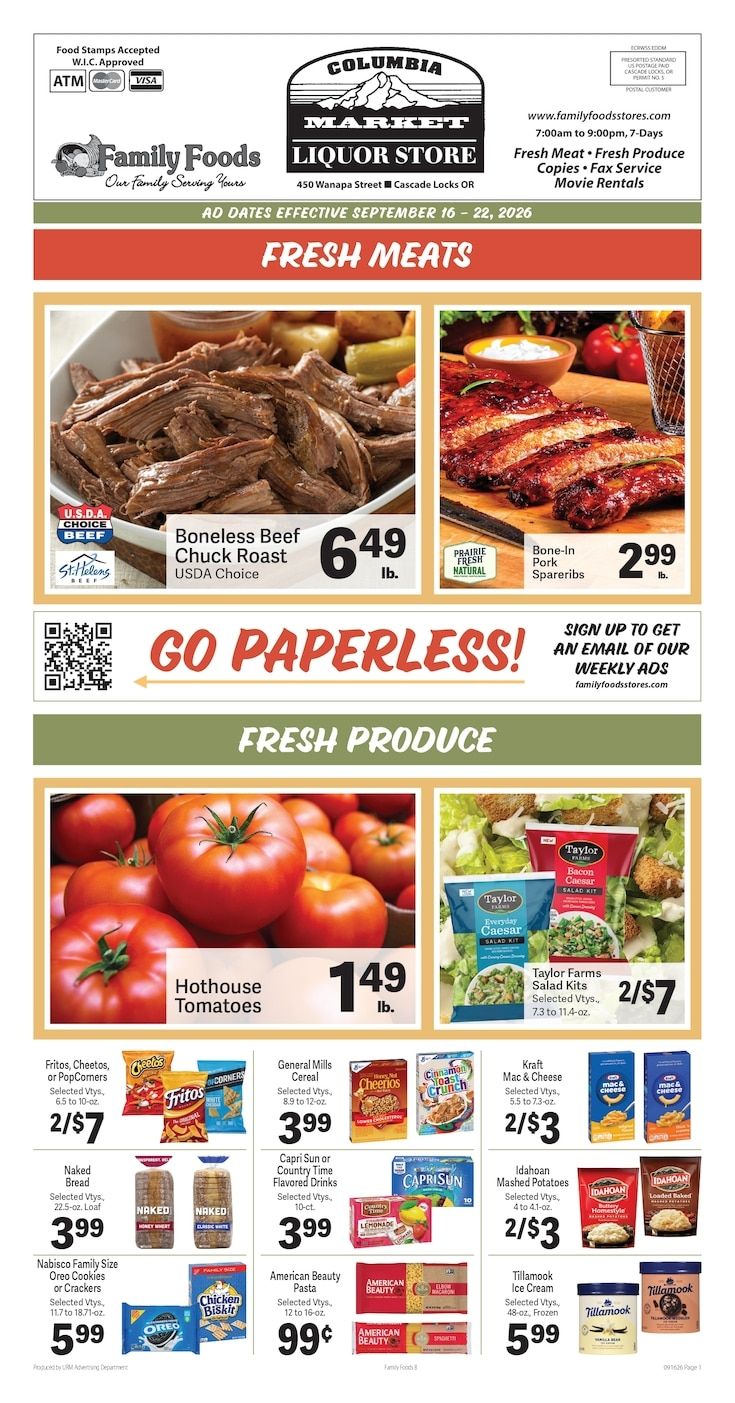 Columbia Market Weekly Ad September 16 - 22, 2026
