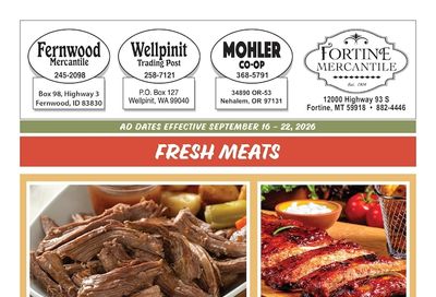 Fernwood Mercantile Weekly Ad September 16 - 22, 2026