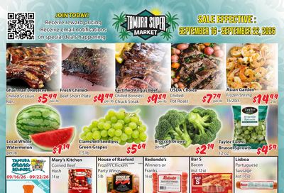 Tamura Super Market Weekly Ad September 16 - 22, 2026