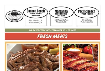 Fresh Foods Manzanita Weekly Ad September 16 - 22, 2026