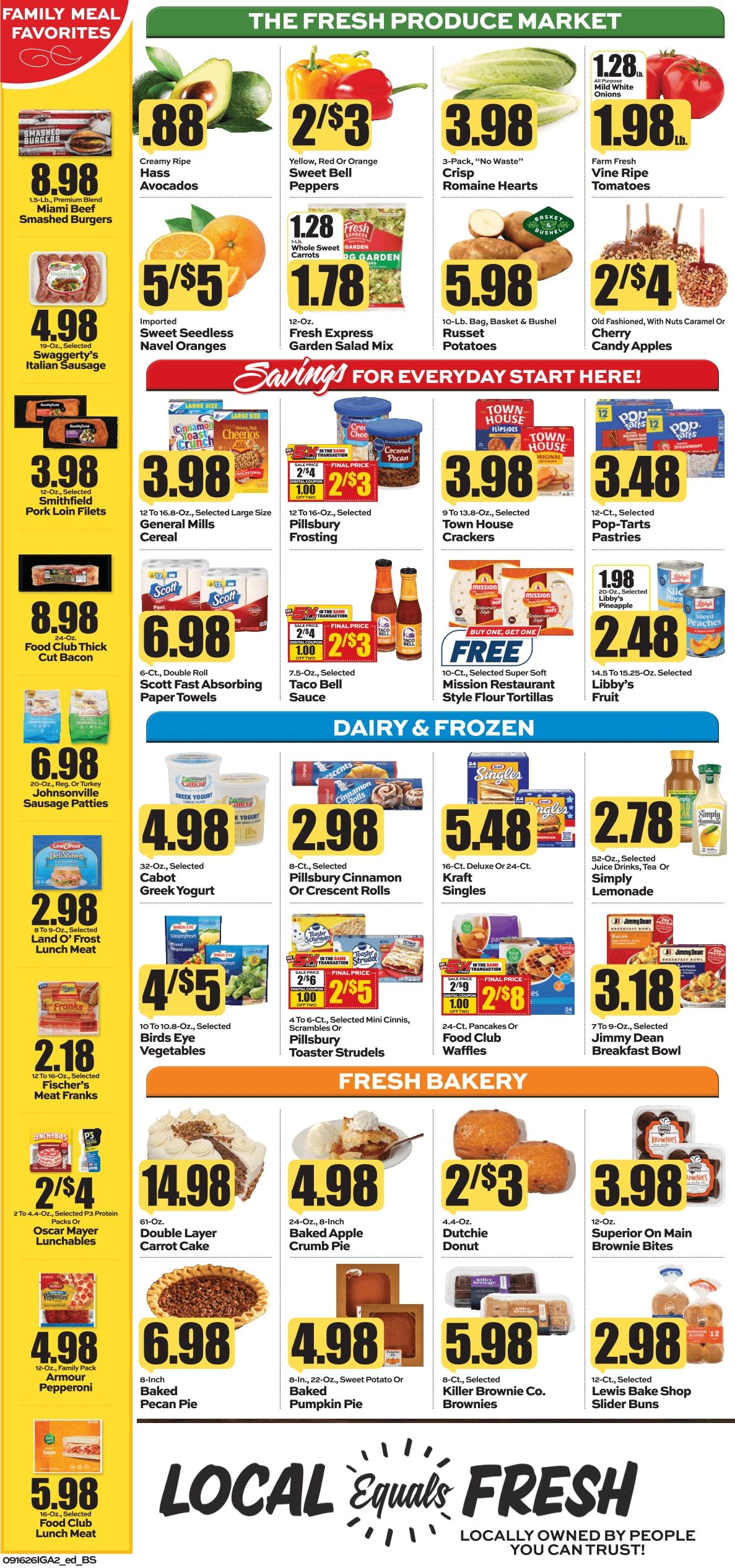 G&R IGA (109 Baker St, Webster Springs, WV) Weekly Ad September 16 - 22, 2026