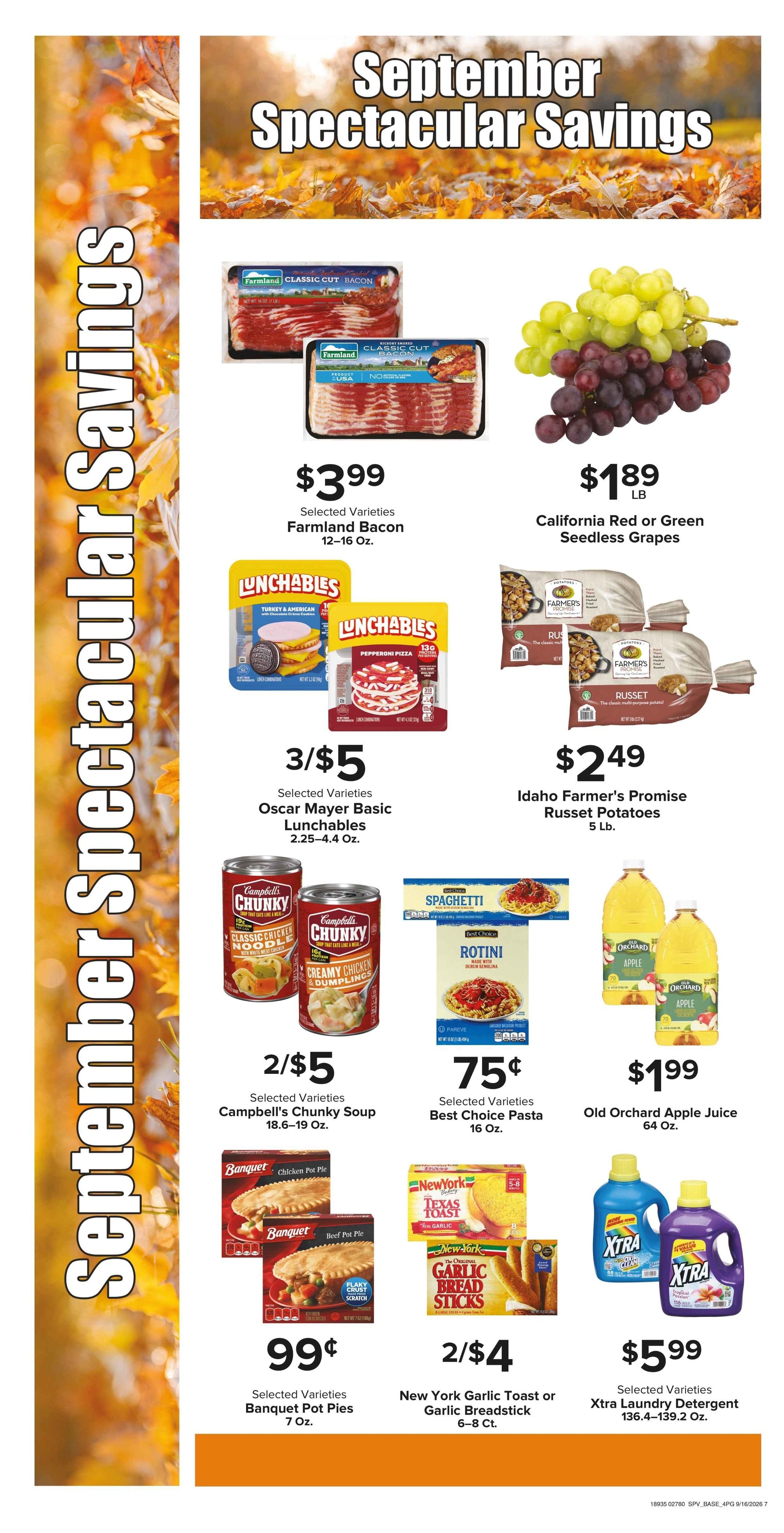 Muncy's Supermarket Family Fueled Fun Weekly Ad September 16 - 22, 2026