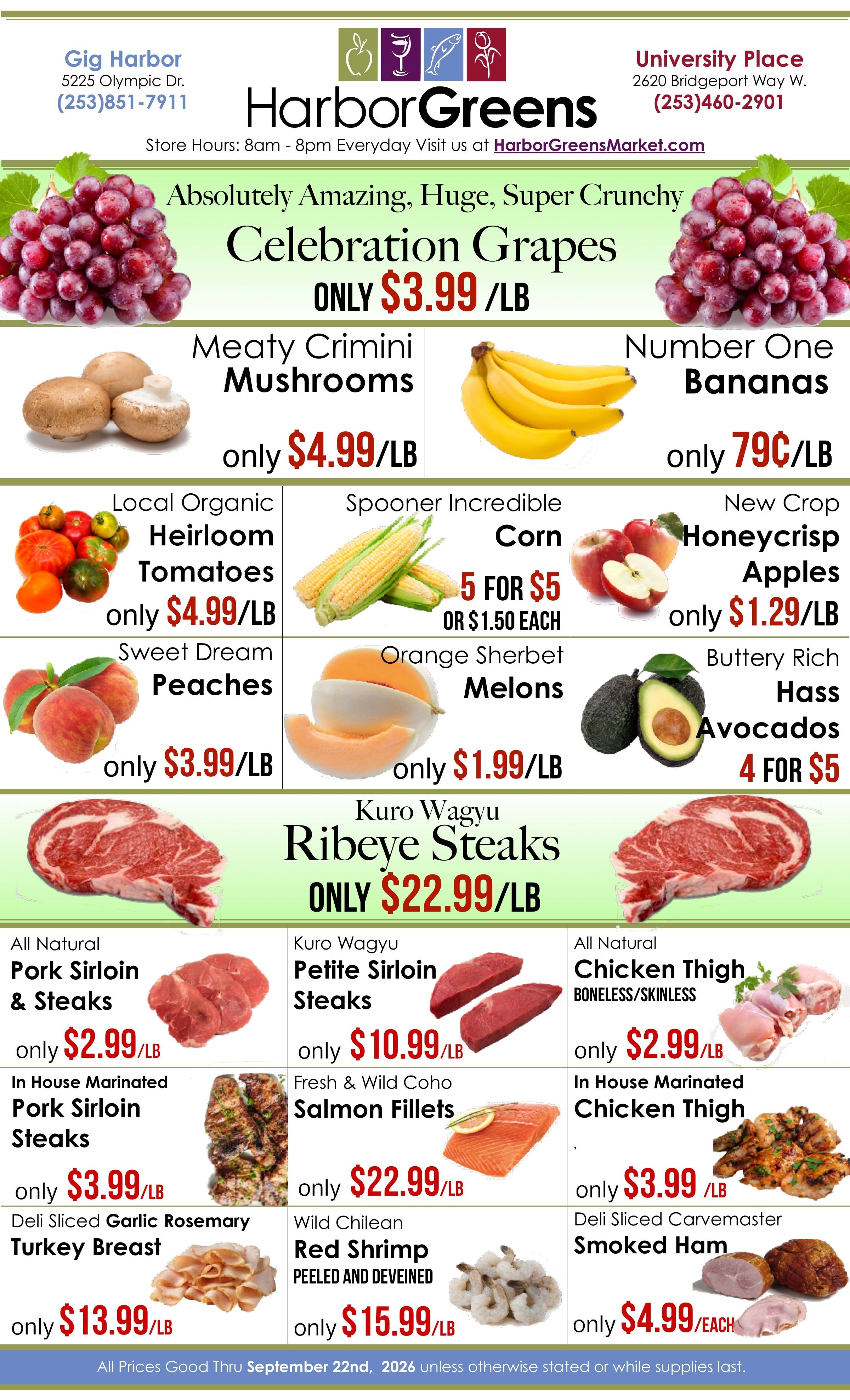 Harbor Greens Market Weekly Ad September 16 - 22, 2026