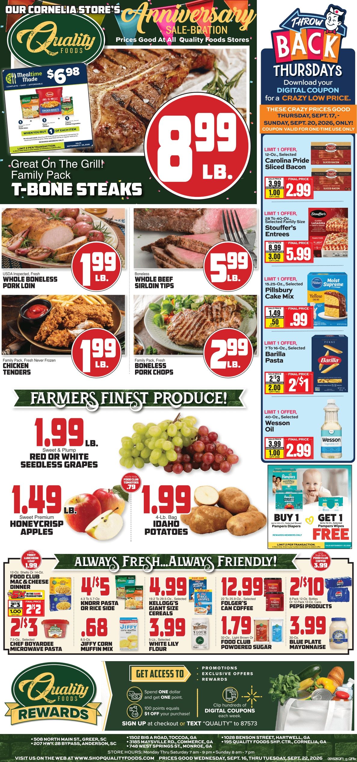 Quality Foods Weekly Ad September 16 - 22, 2026