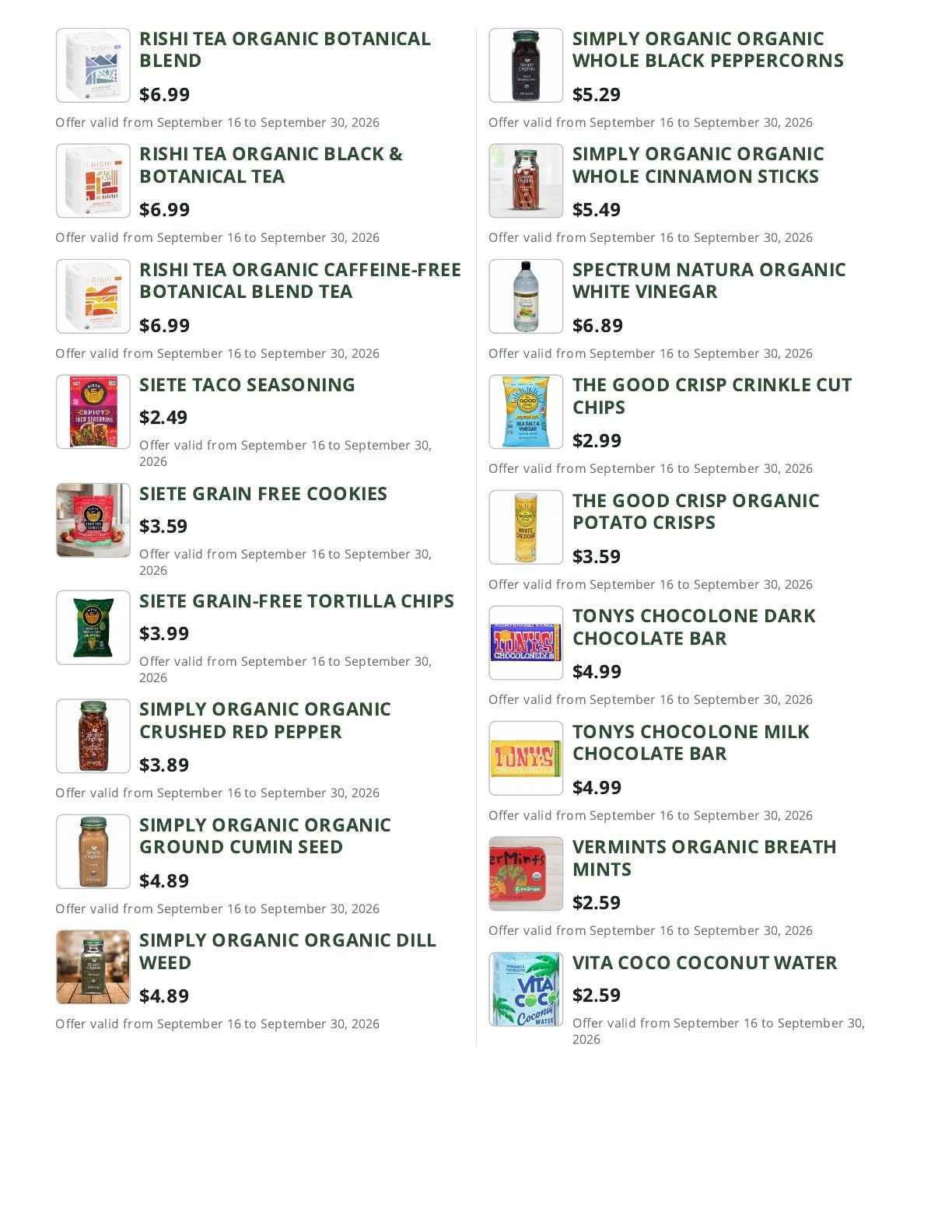 Cox Farms Market Weekly Ad September 16 - 30, 2026
