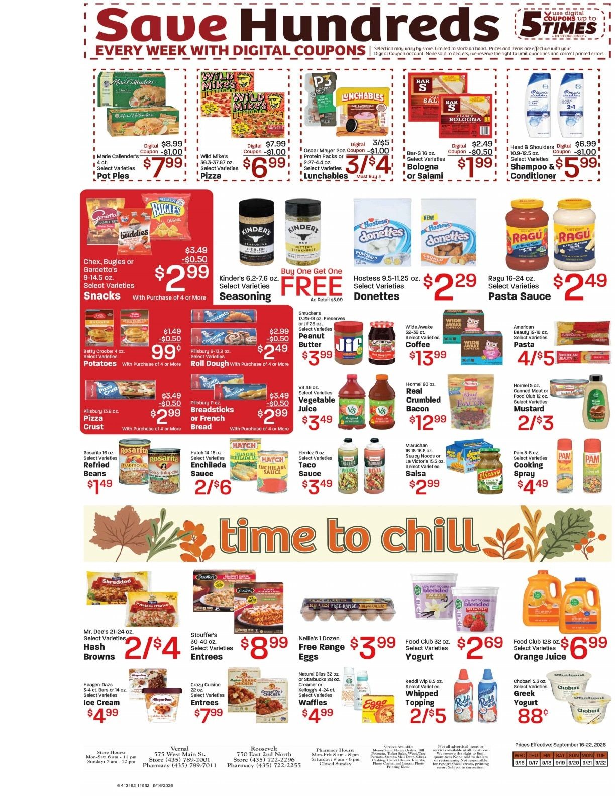 Davis Food & Drug (Roosevelt, UT) Weekly Ad September 16 - 22, 2026