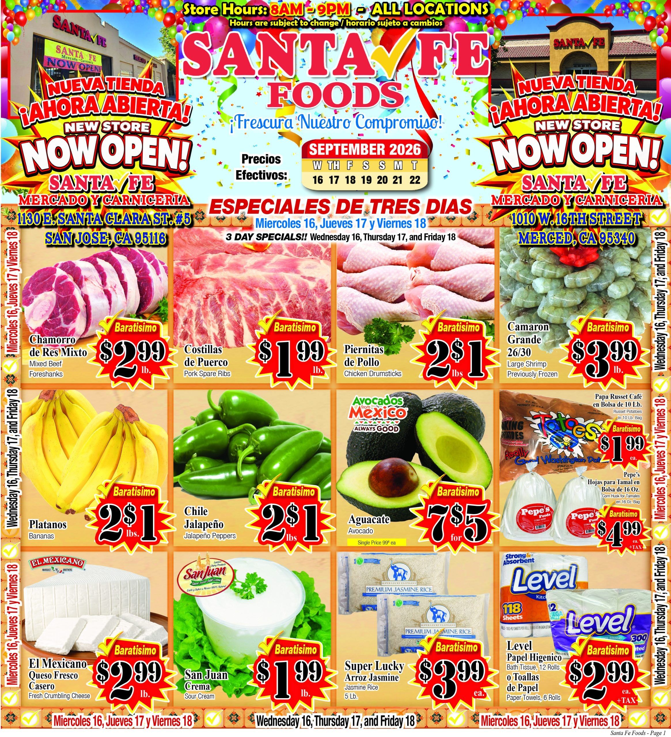 Santa Fe Foods Weekly Ad September 16 - 22, 2026