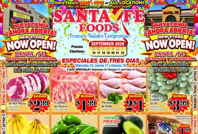 Santa Fe Foods Weekly Ad September 16 - 22, 2026