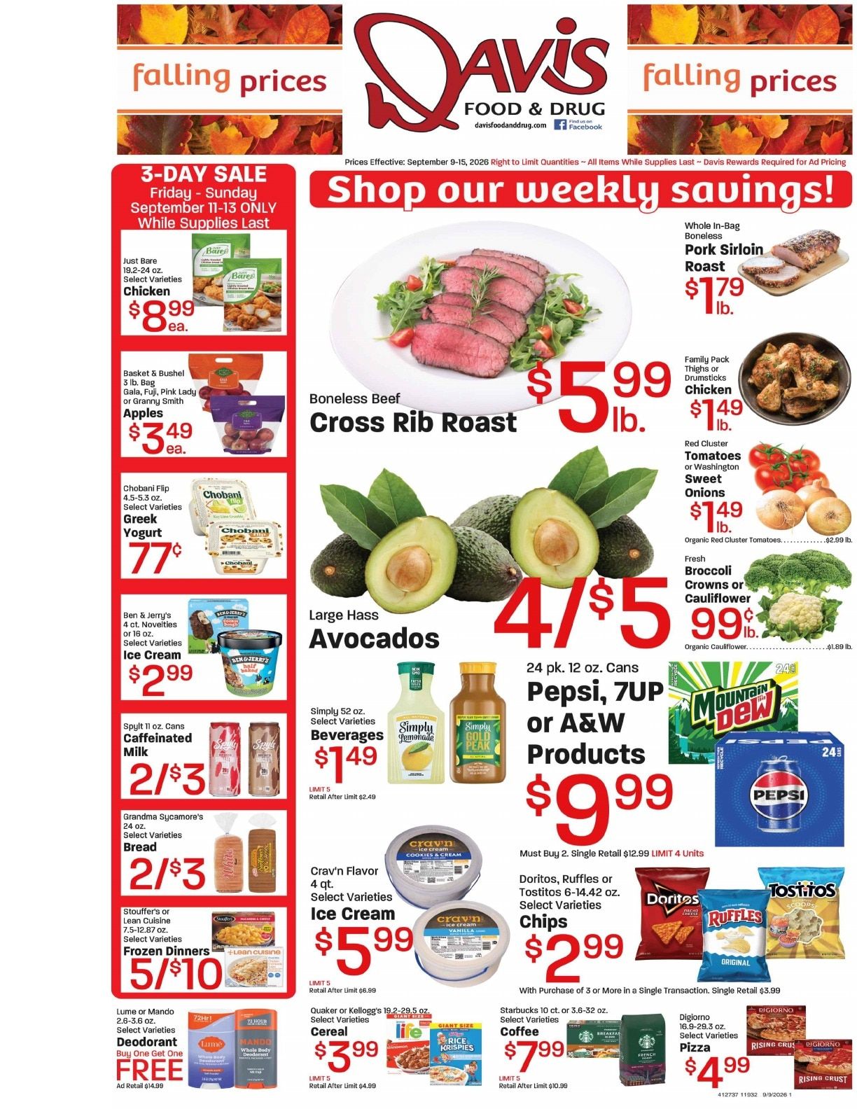 Davis Food & Drug (Roosevelt, UT) Weekly Ad September 9 - 15, 2026