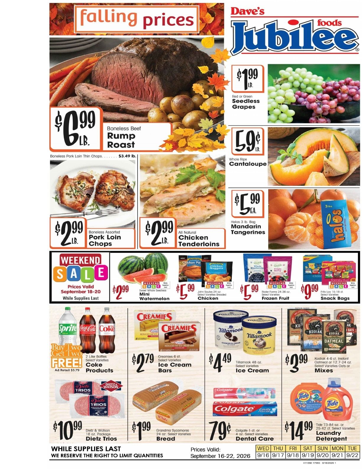 Dave's Jubilee Weekly Ad September 16 - 22, 2026