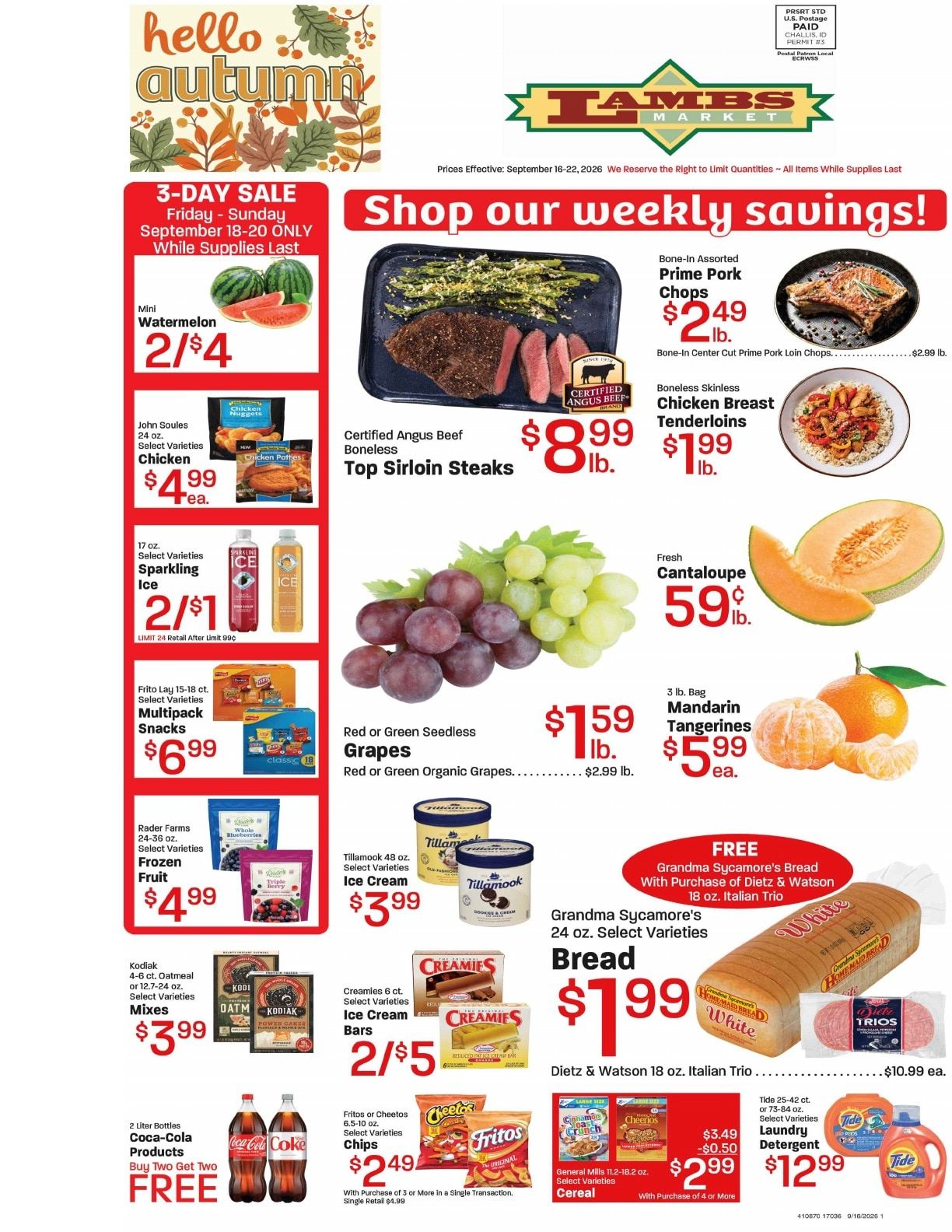 Lamb's Market Weekly Ad September 16 - 22, 2026