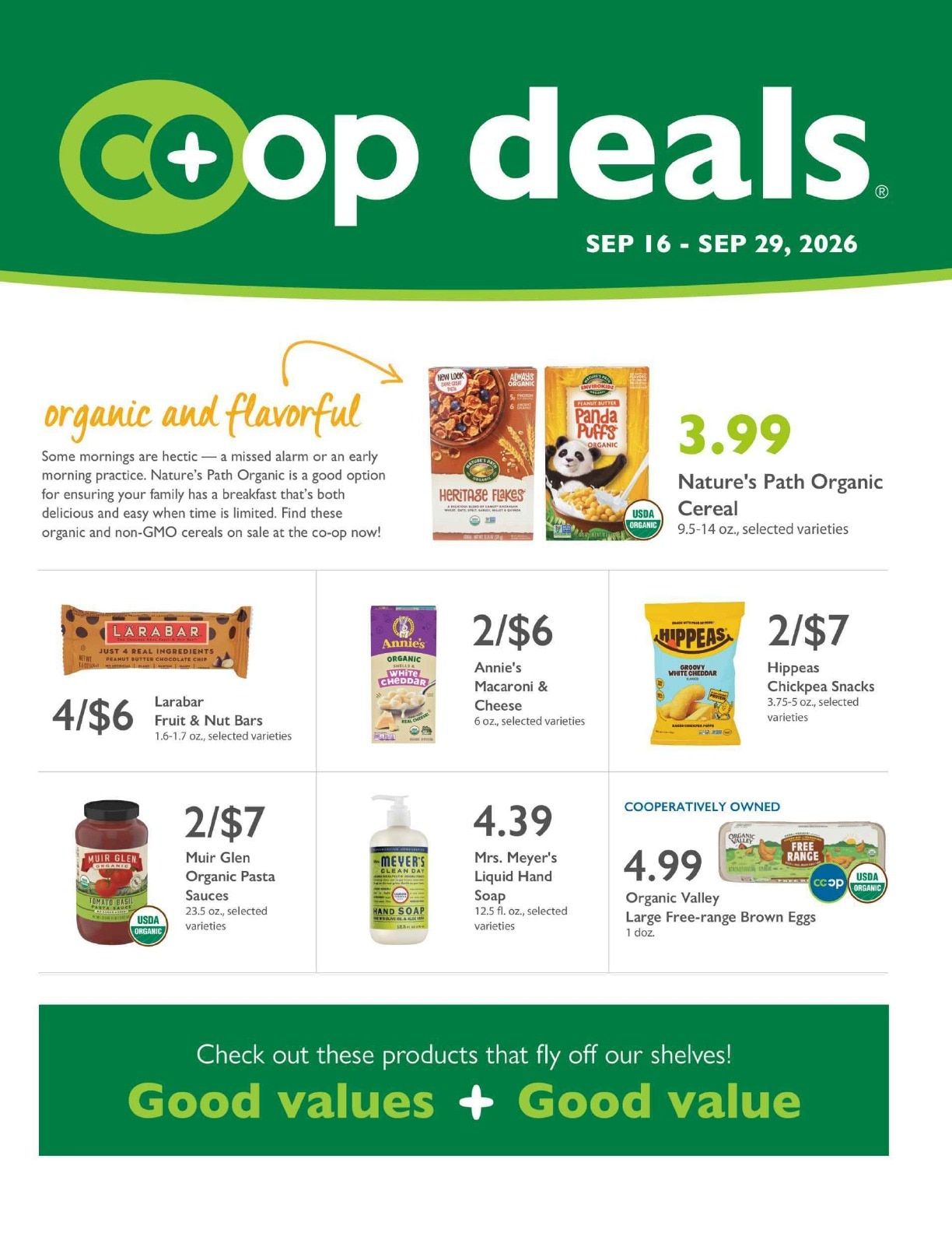 Abundance Food Co-op Co+op Deals Weekly Ad September 16 - 29, 2026