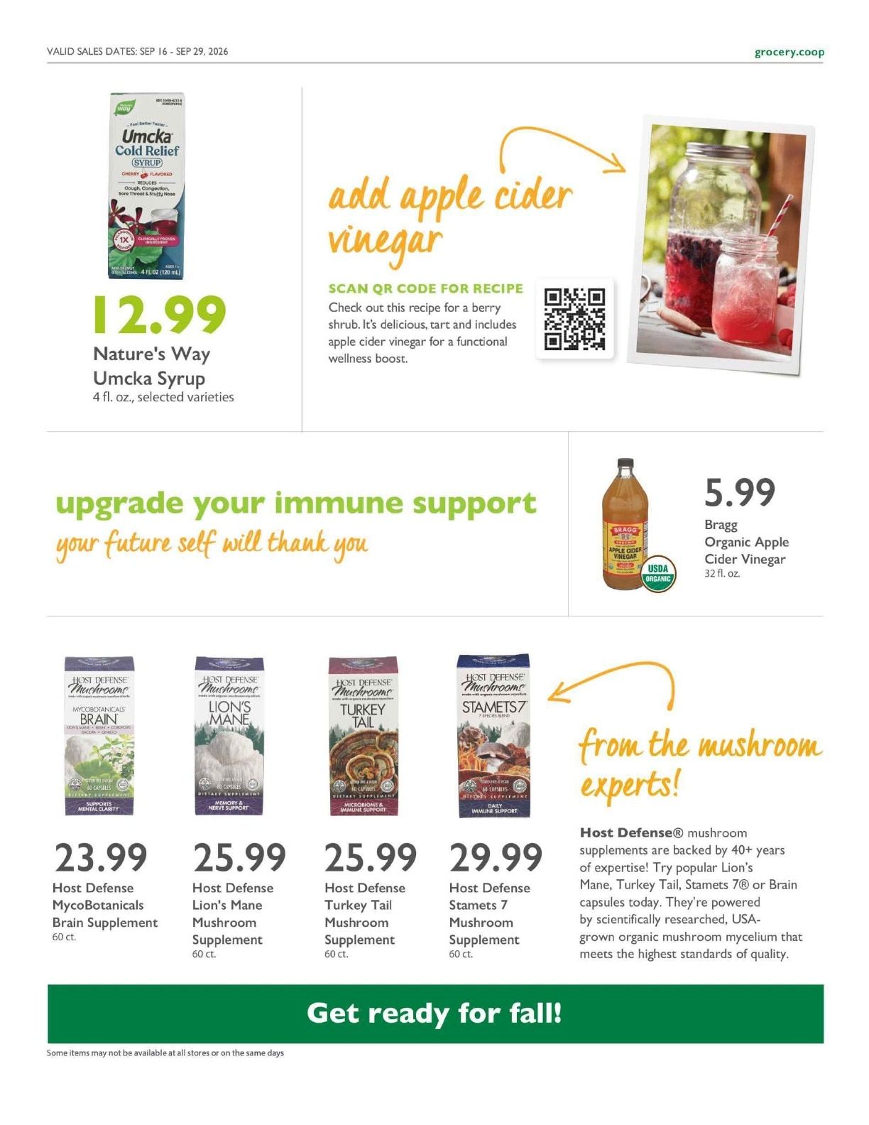 Abundance Food Co-op Co+op Deals Weekly Ad September 16 - 29, 2026