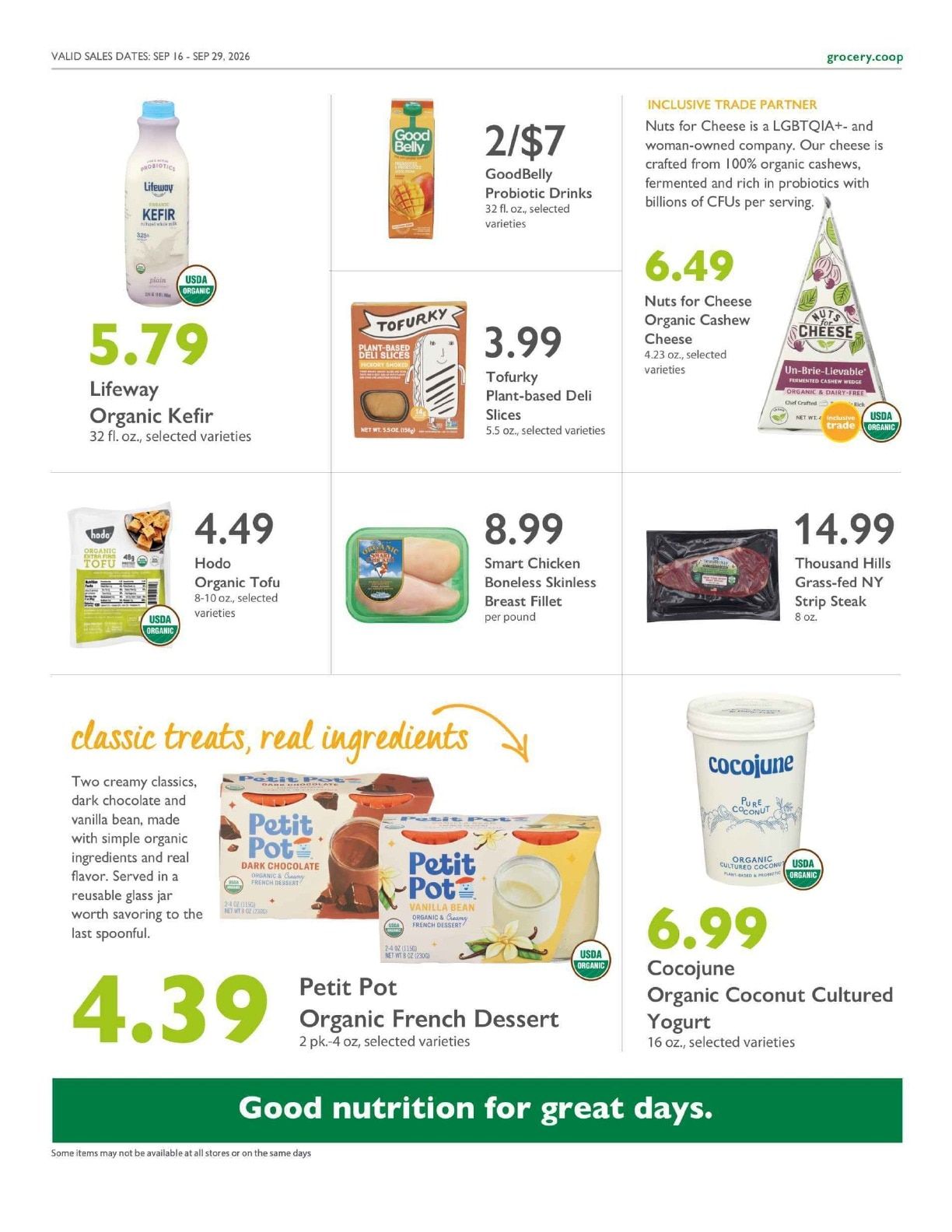 Abundance Food Co-op Co+op Deals Weekly Ad September 16 - 29, 2026