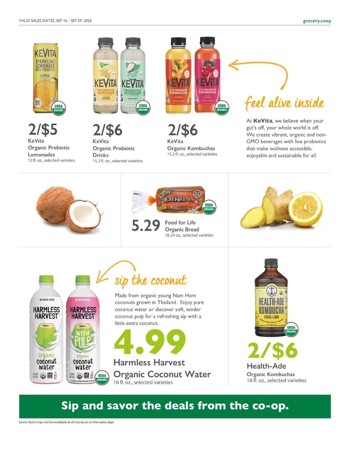 Abundance Food Co-op Co+op Deals Weekly Ad September 16 - 29, 2026