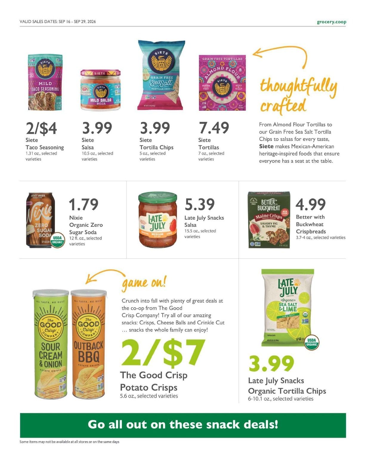 Abundance Food Co-op Co+op Deals Weekly Ad September 16 - 29, 2026