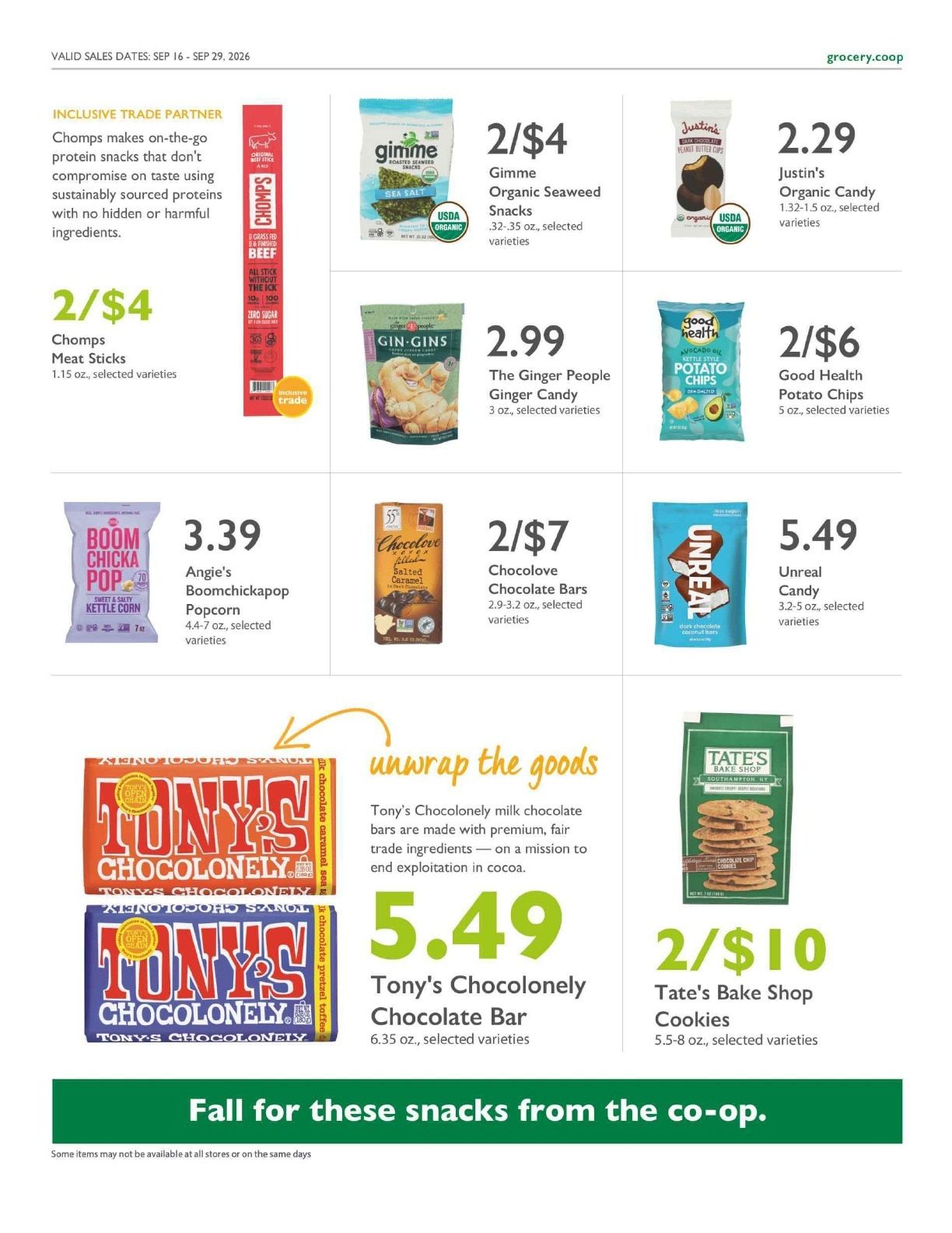 Abundance Food Co-op Co+op Deals Weekly Ad September 16 - 29, 2026