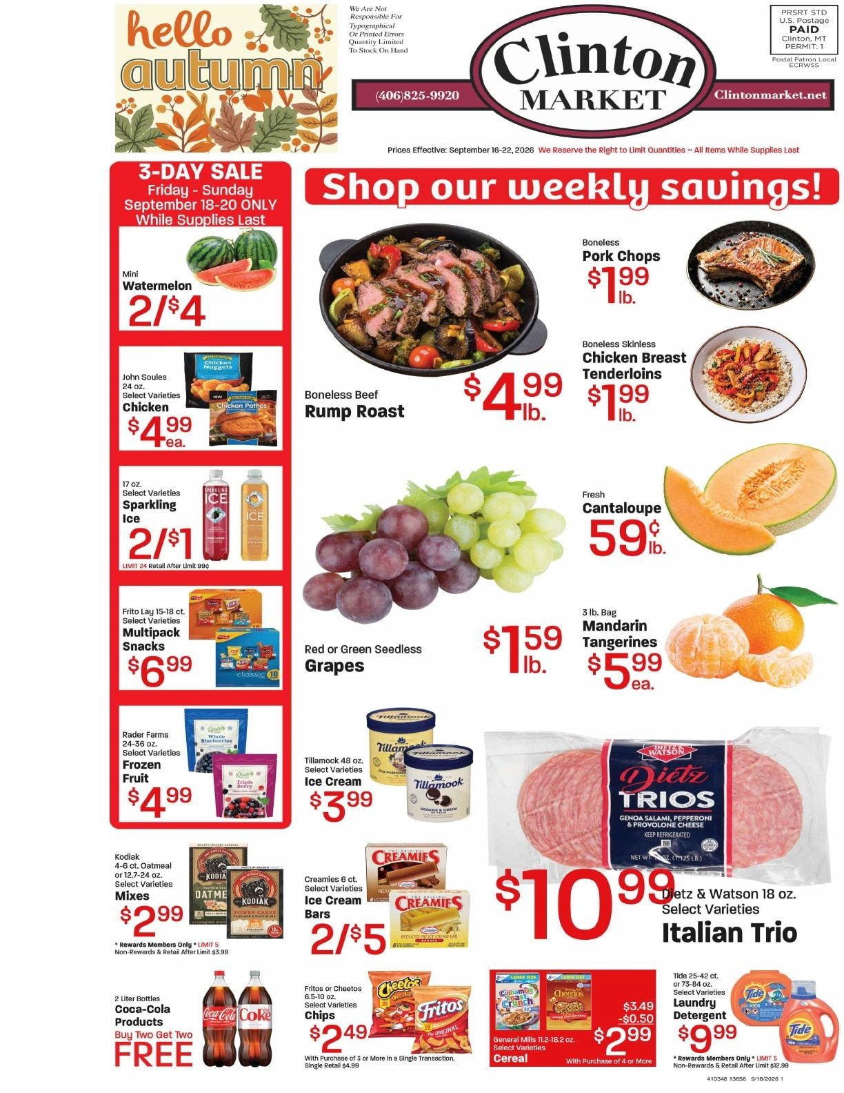Clinton Market Weekly Ad September 16 - 22, 2026