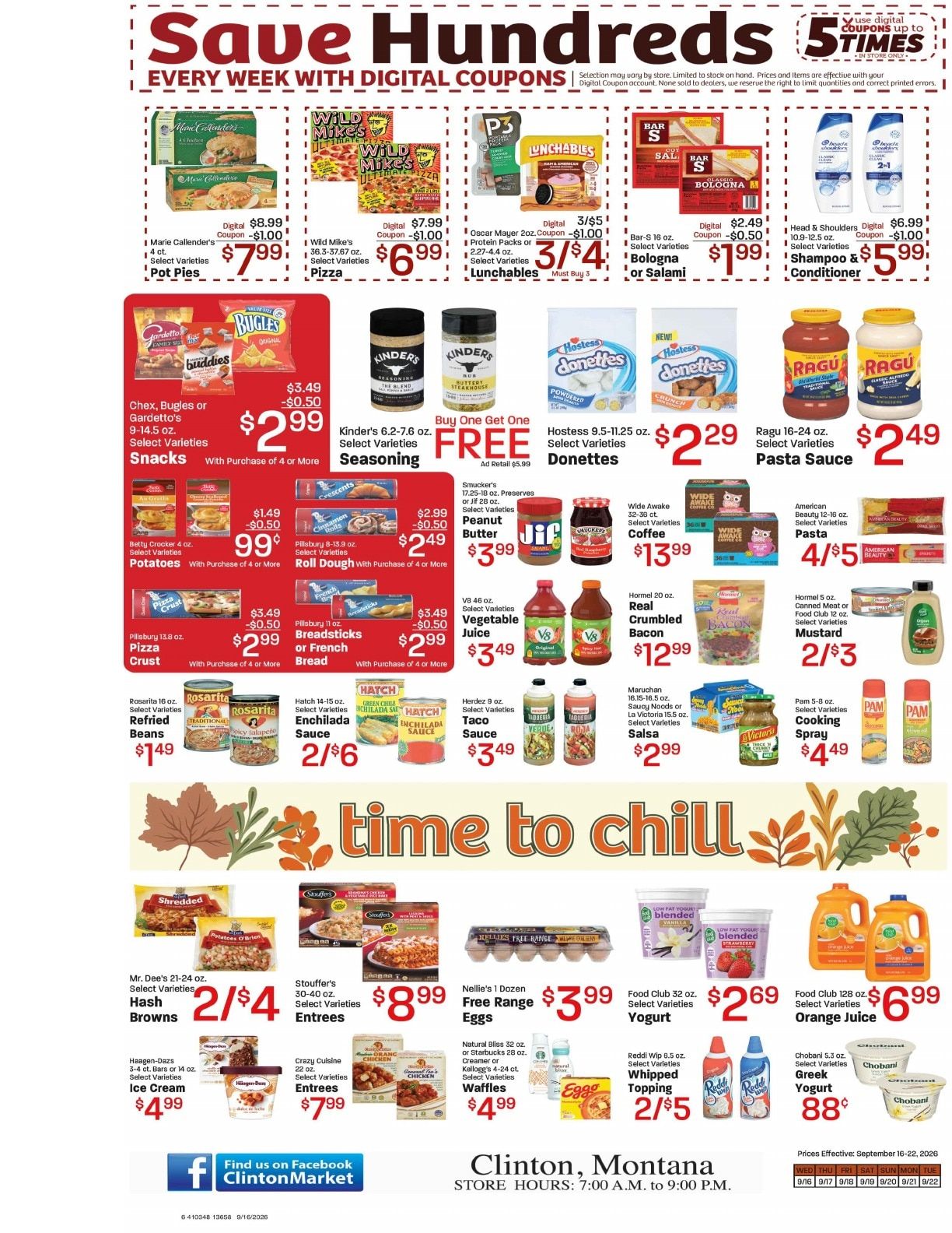 Clinton Market Weekly Ad September 16 - 22, 2026