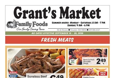 Grant's Family Foods Weekly Ad September 16 - 22, 2026