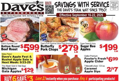Dave's Supermarket (Fairbury, IL) Weekly Ad September 16 - 22, 2026