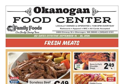 Okanogan Food Center Weekly Ad September 16 - 22, 2026