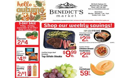 Benedict's Market (Mountain View, WY) Weekly Ad September 16 - 22, 2026