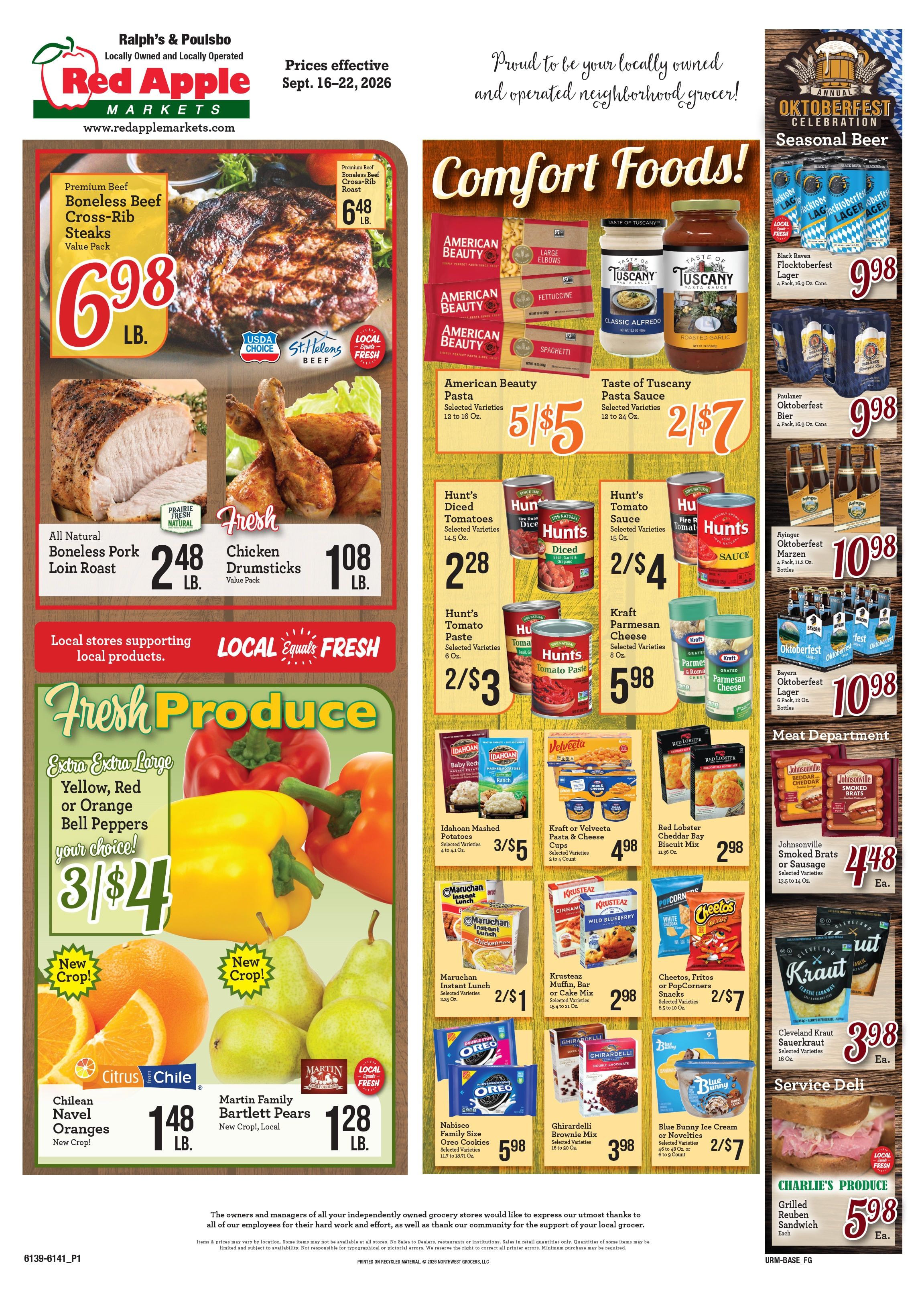 Ralph's and Poulsbo Red Apple Markets Weekly Ad September 16 - 22, 2026