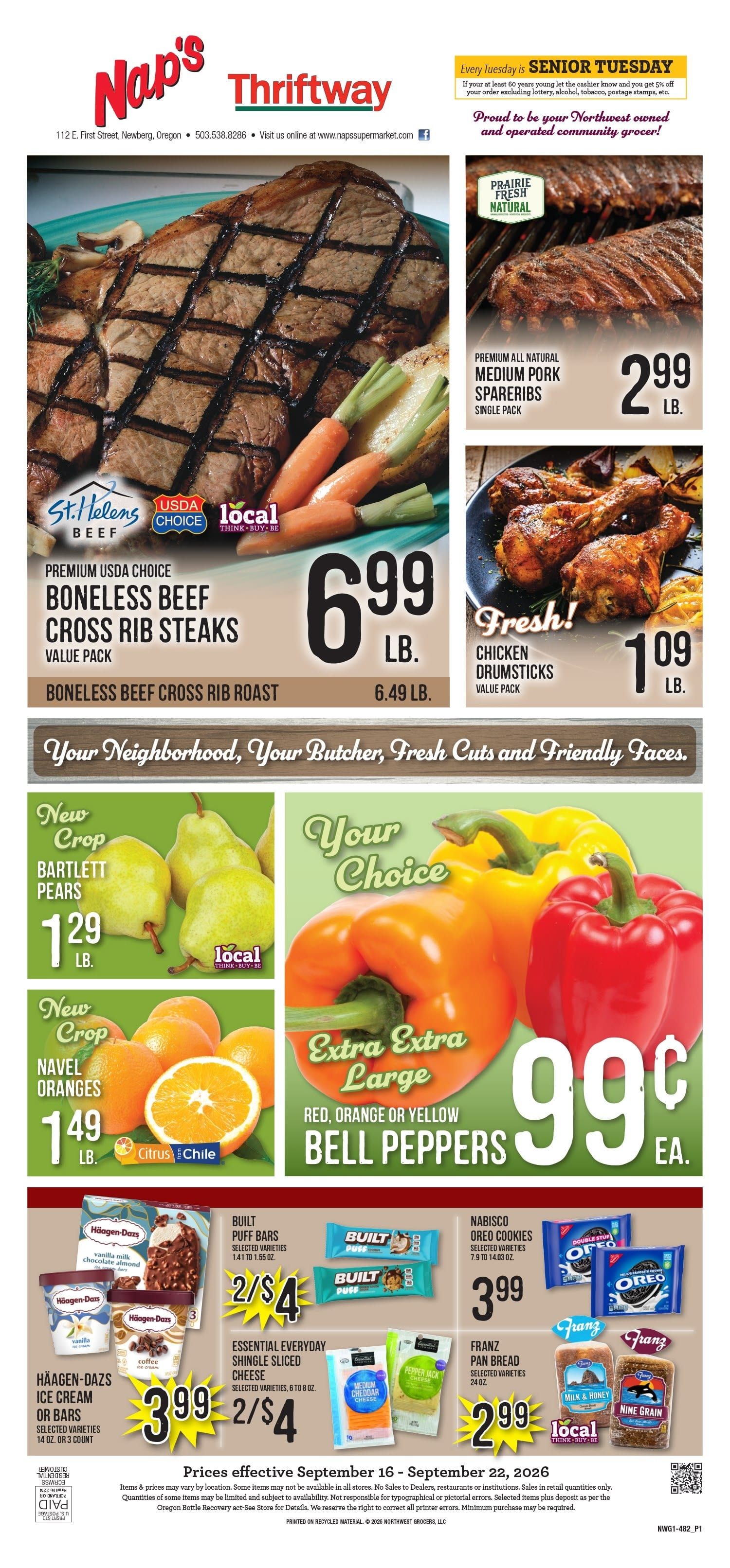 Nap's Thriftway Weekly Ad September 16 - 22, 2026