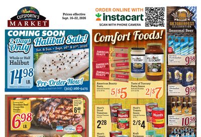 Cutsforth's Market Weekly Ad September 16 - 22, 2026