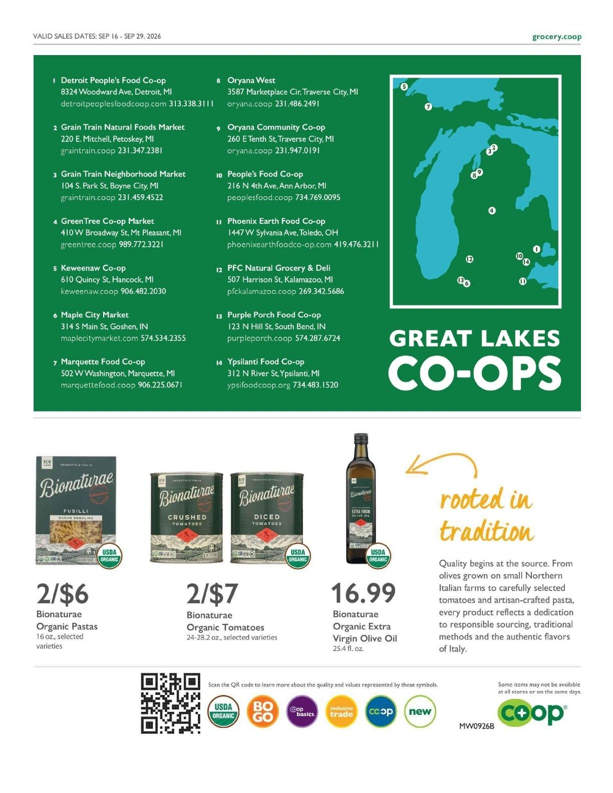 Maple City Market Co+op Deals Weekly Ad September 16 - 29, 2026
