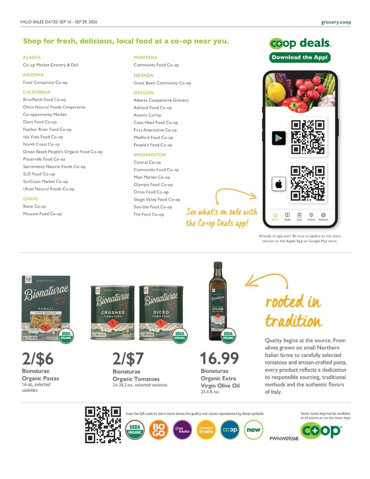 BriarPatch Food Co-op Co+op Deals Weekly Ad September 16 - 29, 2026