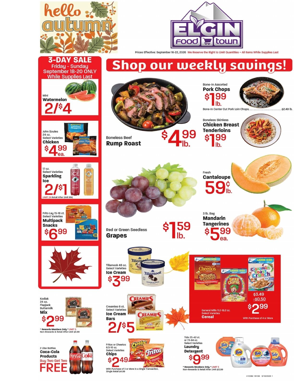 Elgin Foodtown Weekly Ad September 16 - 22, 2026
