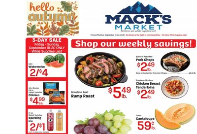 Mack's Market Weekly Ad September 16 - 22, 2026