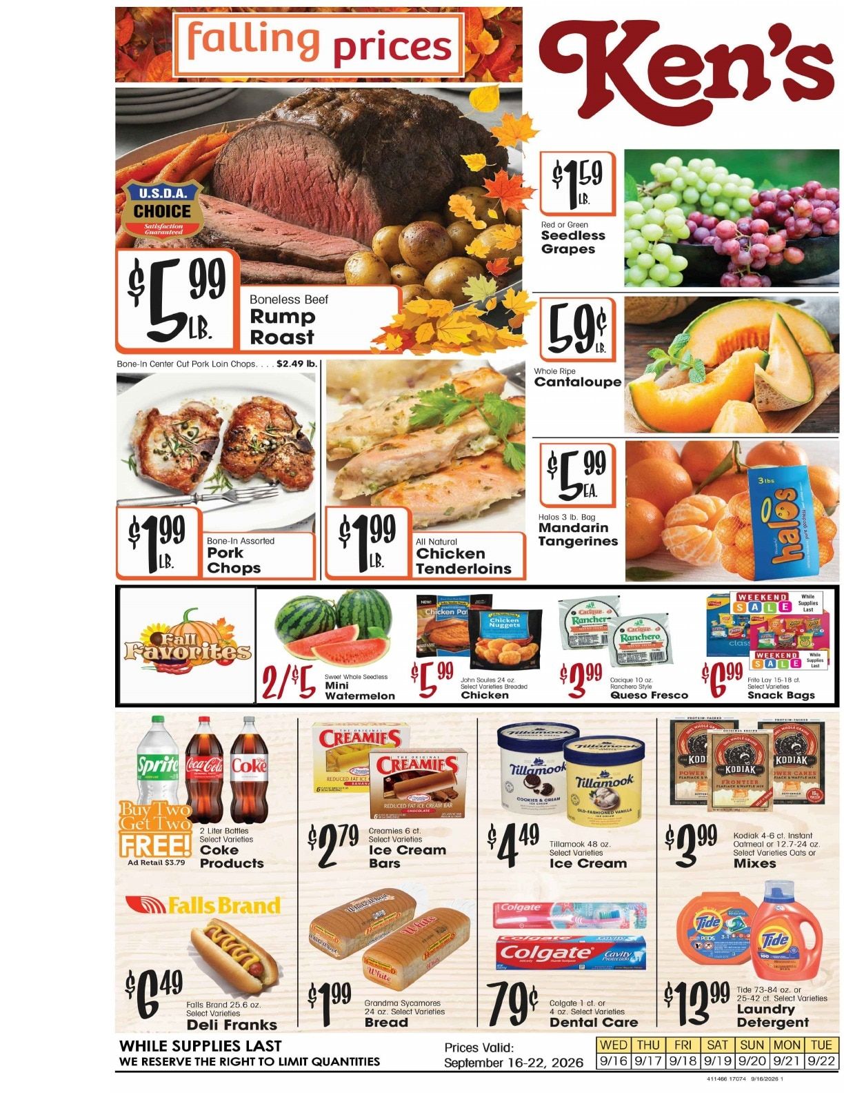 Ken's Food Market Weekly Ad September 16 - 22, 2026